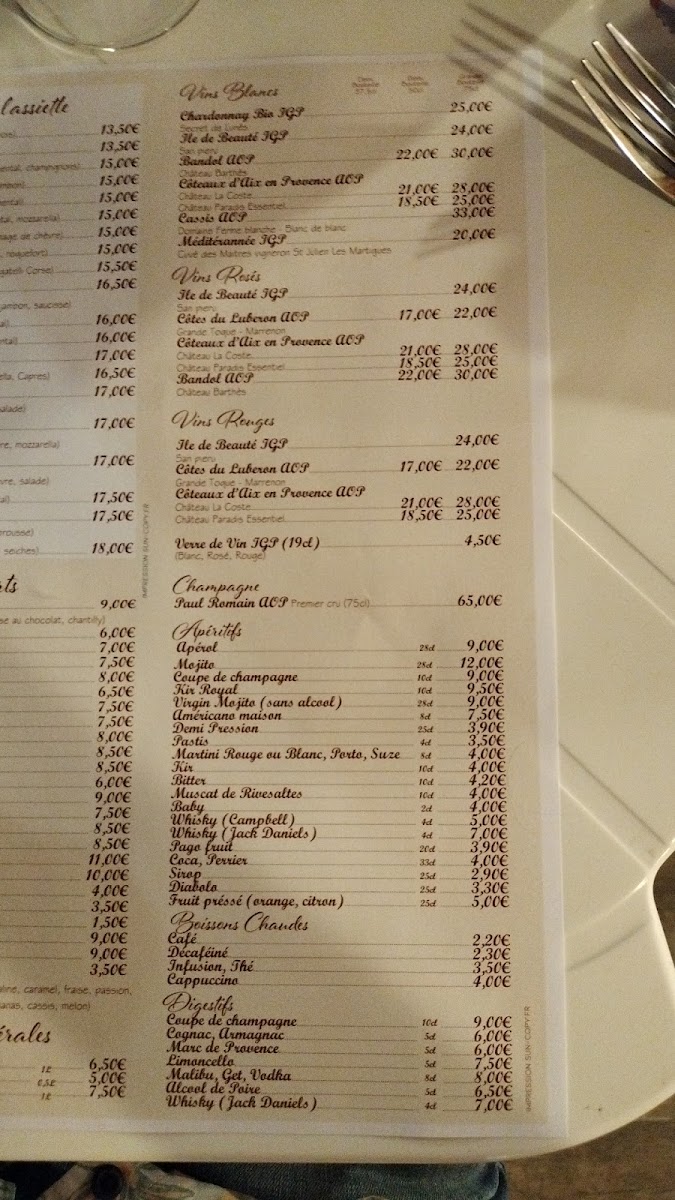 La cale Menu - Image 3